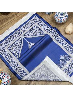 İkranur Hediyelik Rumi Desen Seccade - Lacivert 70X128 cm - 364 gr