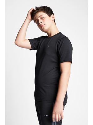 Lescon Siyah Çocuk Kısa Kollu T-Shirt 23S-3298-23N