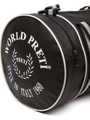 Sippo Trade World Preti Unisex Siyah Renk Silindir Sporcu Çantası