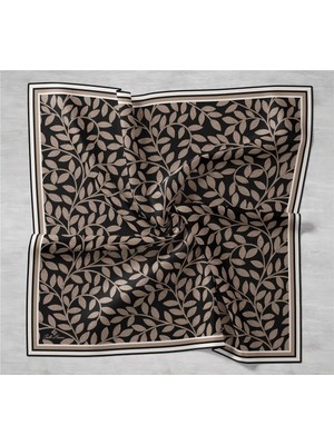 Silk Home Silk Home Ipek Eşarp Twill Siyah Vizon