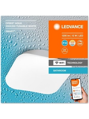 Ledvance Smart Wifi 12W Akıllı Beyaz - Sarı 20 cm Kare Plafonyer