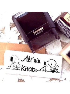 E-Hediyeci Kişiye Özel Snoopy Temalı Kitap Kaşesi - K1-1