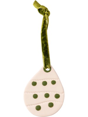 Yargıcı Oval Seramik Ağaç Süsü (6x4 cm)