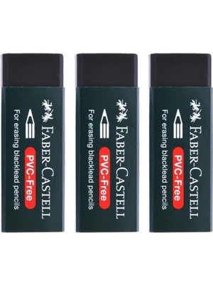 Faber-Castell Pvc Free No:20 Büyük Boy Siyah Silgi(3 Adet)