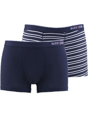 Blackspade 9551 Erkek Stripes 2 Li Lacivert Boxer