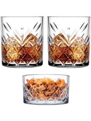 Paşabahçe 3 Parça Timeless Viski Keyfi Seti - 2 Viski Bardağı + 1 Çerezlik Kase