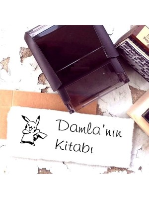 E-Hediyeci Kişiye Özel Tasarım Isim Yazılı Kitap Kaşesi -29