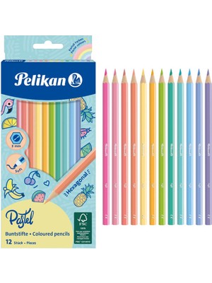 Pelikan Kuru Boya Kalemi Pastel Renkler 12LI Kutu
