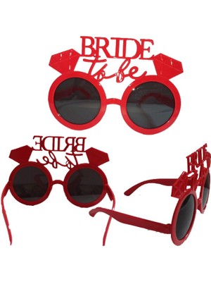 Pandoli Bekarlığa Veda Tek Taş Yüzük Konsept Bride To Be Parti Gözlüğü Kırmızı Renk 1 Adet