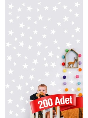 Kt Grup 200 Adet Beyaz Yıldız Sticker