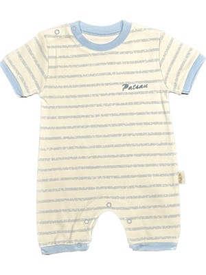 Renkli Puset  Bebek Yazlık Penye Tulum Çizgili