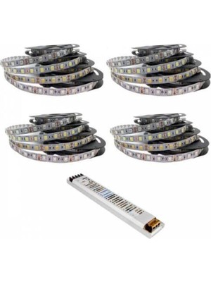 Güven Yeni Nesil Şerit LED 20 Metre Beyaz + 30 Amper 240W LED Trafo