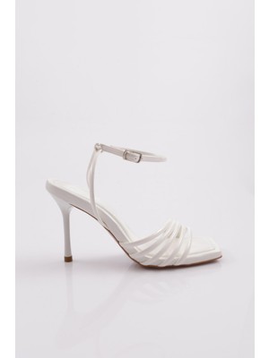 DGN 1158 Kadın Ince Topuk 5 Şerit Topuklu Ayakkabı