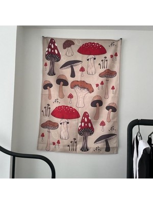 Attach Mushroom Family Duvar Örtüsü - Wall Tapestry I 70 x 100 cm