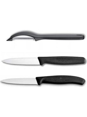 Victorinox Siyah Soyacak Ve Soyma Bıçak Seti