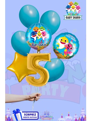 Lasagna Store Baby Shark Baskılı Lüx GOLD  Folyo Seti
