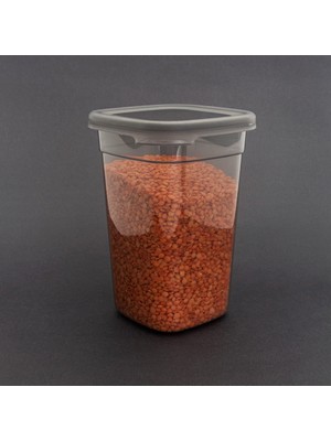 6lı Saklama Kabı Seti Şık Yeni Nesil Saklama Kabı 6 X 1,1 Lt Dikdörtgen Antrasit