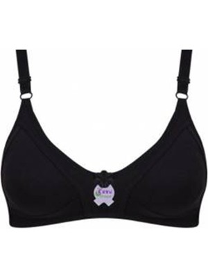 Ebru Kadın Siyah Telsiz Desteksiz Toparlayıcı Düz Sütyen 1001 3'LU