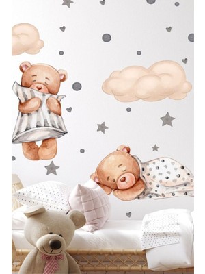 Duende Sticker - Uyku Arkadaşları Dekoratif Çocuk Odası Duvar Stickerı