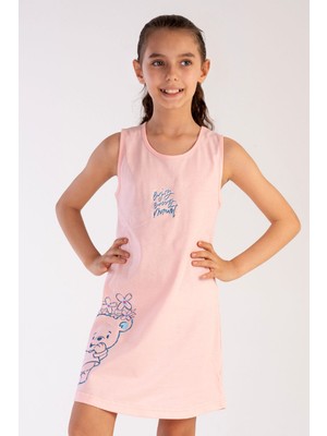Vienetta Pamuklu Kız Çocuk Kalın Askılı Gecelik
