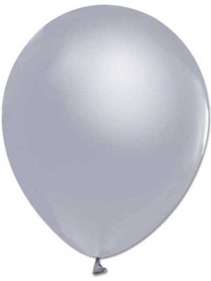 Alya Süs Balon Metalik Düz 5 Inc Gümüş 100 Adet