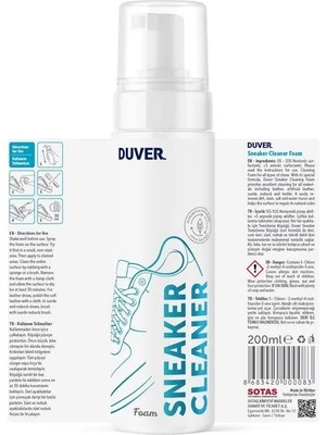 Duver Ayakkabı Temizleme Köpüğü 200 ml