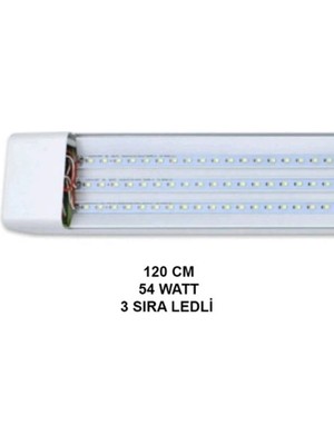 ŞANLED 54 Watt 120 cm Yatay LED Bant Armatür-Trafolu Beyaz Işık-1 Adettir