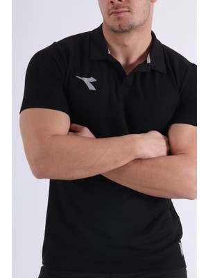 Diadora Alto Kamp Polo T-Shirt Siyah