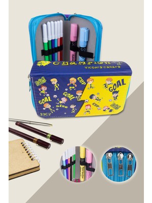 OneSize Kalem Kutusu Tarfatar Kawaii Desen Orginazer Üç Bölmeli Vegan (Kalemlik)