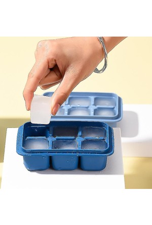 Ice Cube Tray, Ice Cube Molds With Lid12.8*13.8cm, Premium Silicon Ice Cube  Trays Round Ice Buckets Ice Cube Maker Easy Release For Whiskey, Champagne