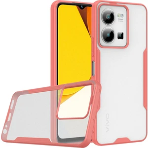 Vivo Y22S Kılıf Platin Silikon - Pembe 300099