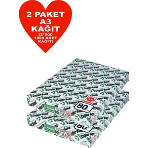 Copier Bond (Ve-Ge) A3 80GR Fotokopi Kağıdı 1000 Adet Kağıt (2PK*500 Kağıt)