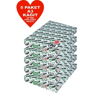 Copier Bond (Ve-Ge) A3 80GR Fotokopi Kağıdı 2500 Adet Kağıt (5PK*500 Kağıt)