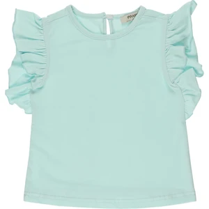 Kız Bebek Bisiklet Yakalı Fırfırlı T-Shirt