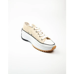 231904 Bej Kalın Taban Keten Kadın Sneaker