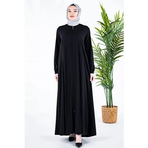 Düğme Esprili Siyah Ferace 3713