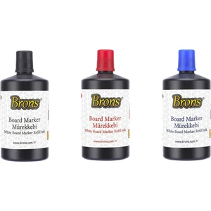 Ekonomik Beyaz Tahta Kalem Mürekkebi 250 ml x  3 Renk