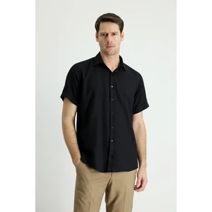 Kısa Kol Regular Fit Spor Keten Gömlek
