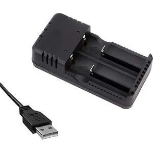 2li Pil Şarj Cihazı 3.7V Li-Ion HD-8991B 18650-26650-10440- Entegre USB Kablolu