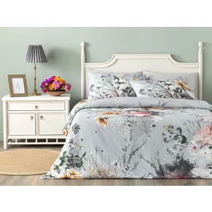 English Home Flower Heaven Dijital Baskılı Soft Cotton Çift Kişilik Nevresim Takımı 200 x 220 cm Gri