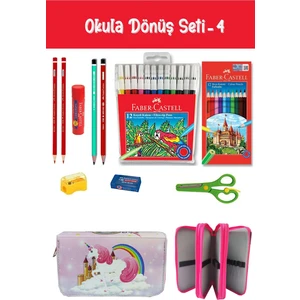 Kırtasiye Seti Unicorn Ülkesi Kalem Kutulu 11 Parça Okula Dönüş Set:4