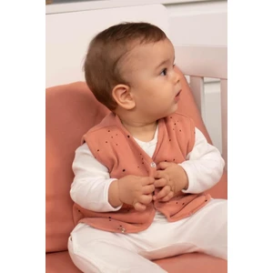 Little Gusto Çift Taraflı Yelek Yenidoğan Cosmos Pembe Organik Pamuk