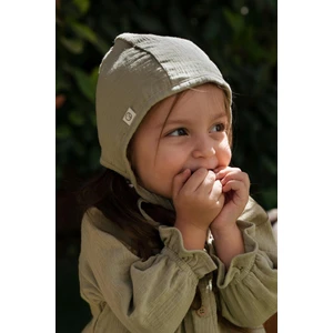 Little Gusto Müslin Ingiliz Şapka Bebek Haki Organik Pamuk