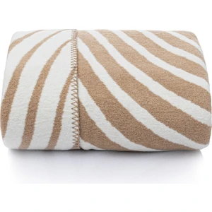 Twin Battaniye Soft Pamuklu Çift Kişilik Battaniye Kahve Krem 200 x 220 5036A