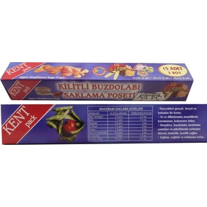3 Boy Kilitli Buzdolabı Poşeti (15 Adet)