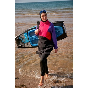 Paraşüt Siyah Tam Kapalı Tesettür Mayo M2312