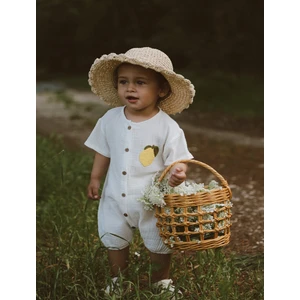 Mells Baby Limon Nakışlı Müslin Çocuk Tulumu