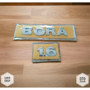 Çakır Grup Bora Yazı Takım Logo Volkswagen "bora 1.6" 2'li Bagaj Yazısı Amblemi