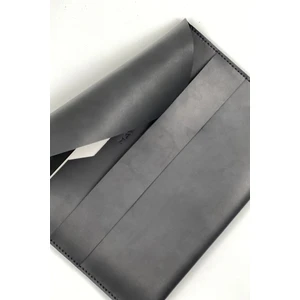 MAT DERİ Dell Xps 13 Çanta 13.3" 13.4" Uyumlu Siyah Hakiki Deri Slim  Notebook Taşıma Kılıfı