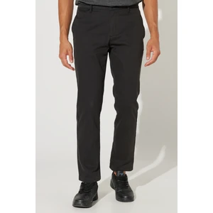 ALTINYILDIZ CLASSICS Erkek Siyah Comfort Fit Rahat Kesim Pamuklu Diyagonal Desenli Esnek Pantolon
